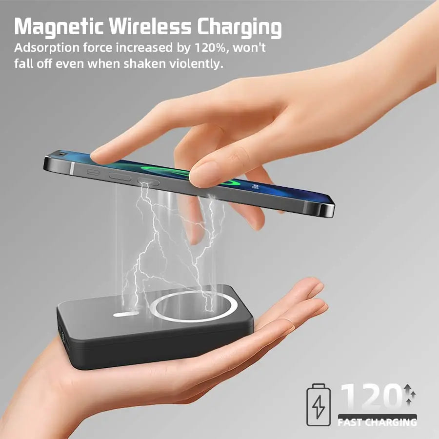 10000Mah Portable Power Bank, 22.5W Fast Charging, Built-In Charging Cable, a Must-Have for Travel and Camping. USB-C Portable Mobile Phone Charger, Compatible with Iphone, Android and Other Smart Devices. Hd