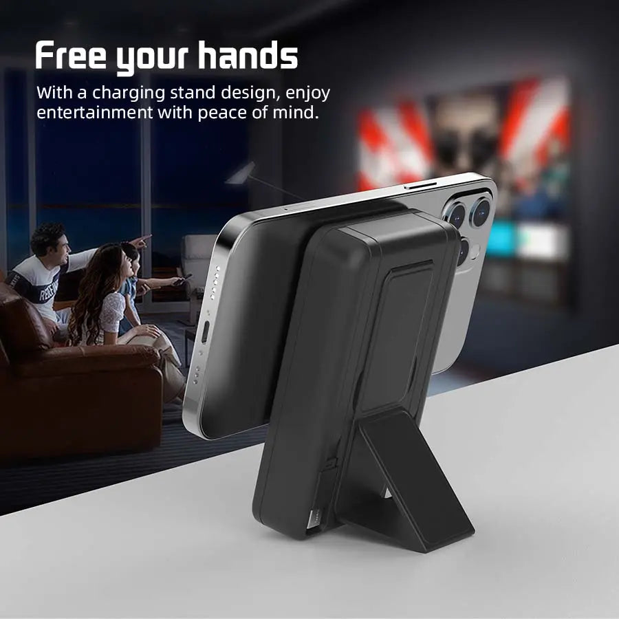 10000Mah Portable Power Bank, 22.5W Fast Charging, Built-In Charging Cable, a Must-Have for Travel and Camping. USB-C Portable Mobile Phone Charger, Compatible with Iphone, Android and Other Smart Devices. Hd